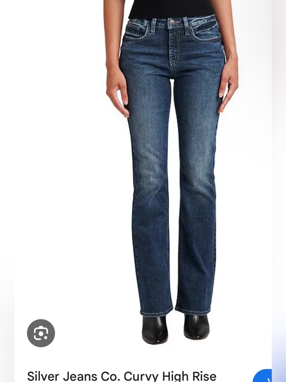 Silver Jeans High-Rise Bootcut Jeans - Dark Wash Blue